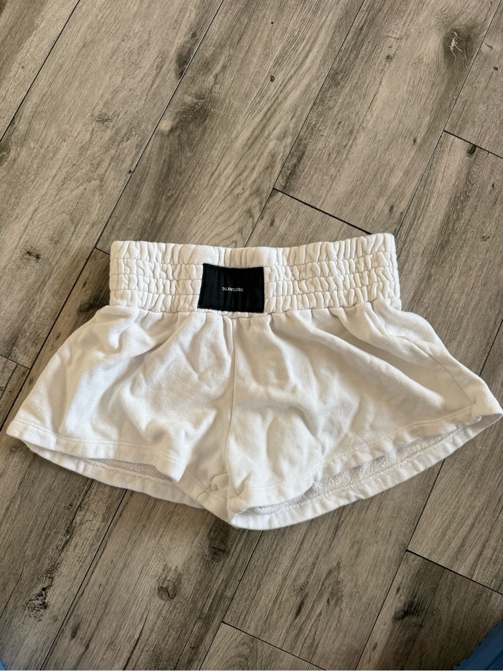 TALENTLESS White Women's Athletic Lounge Shorts